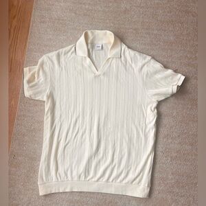 Zara Men's Ivory Polo Shirt